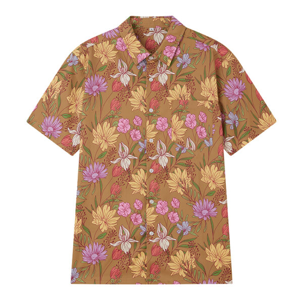 Men's Hawaiian Shirt Short Sleeves Printed Button Down Summer Beach Shirts
