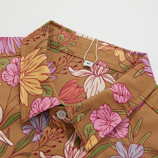 Men's Hawaiian Shirt Short Sleeves Printed Button Down Summer Beach Shirts - Image 3