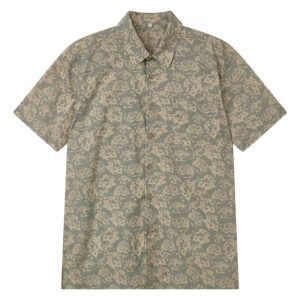 Men’s Hawaiian shirt with floral print, short sleeve summer wear